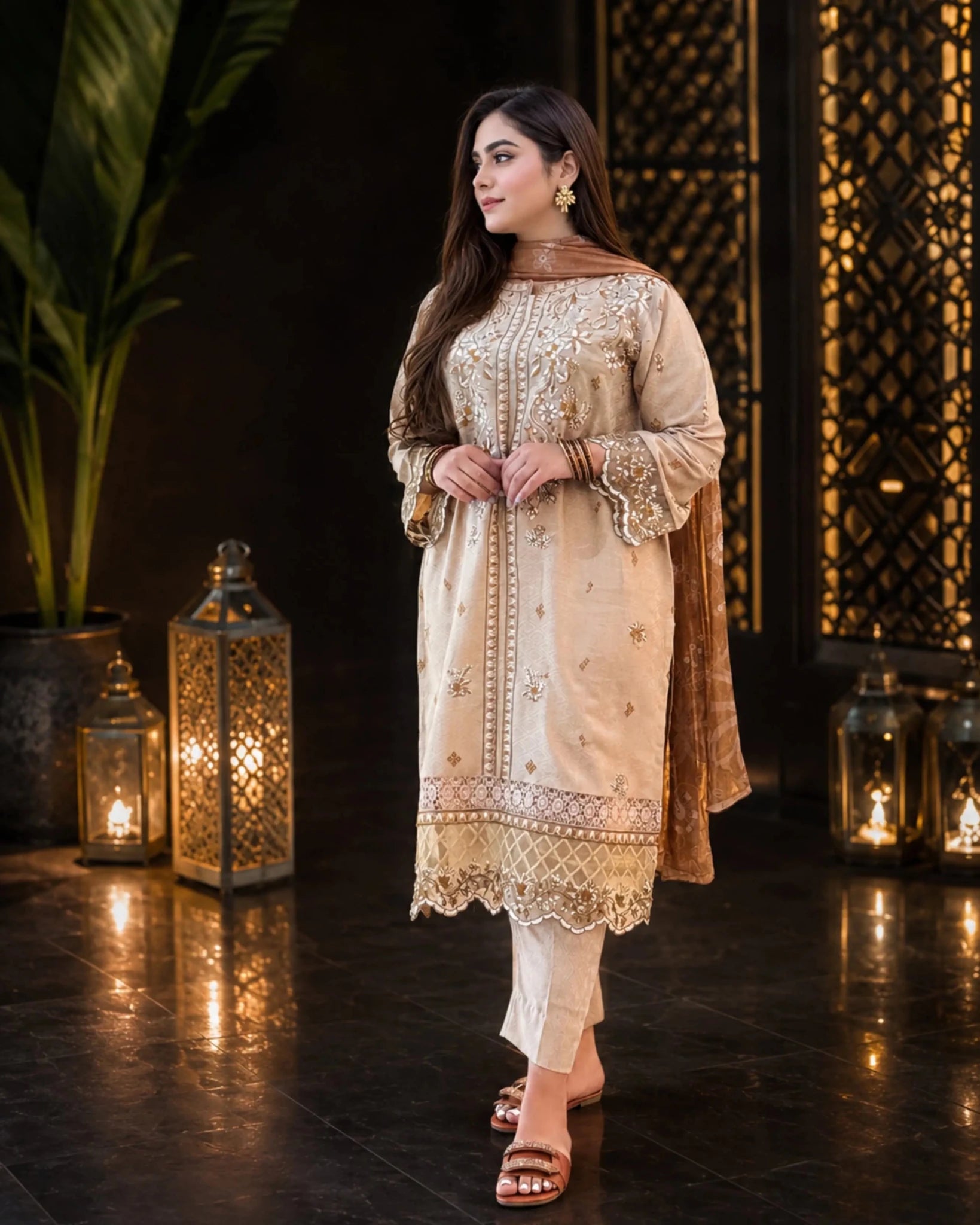 2 PC | Embroidery Lawn Suit - Bellissimo Outfit