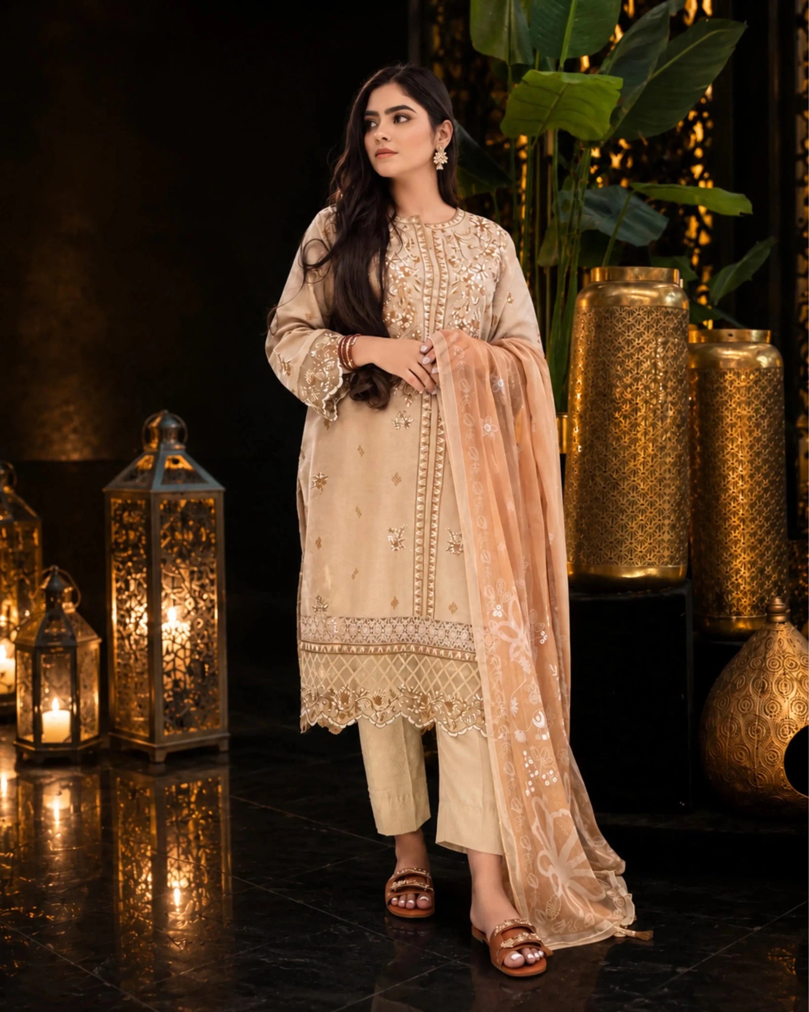 2 PC | Embroidery Lawn Suit - Bellissimo Outfit