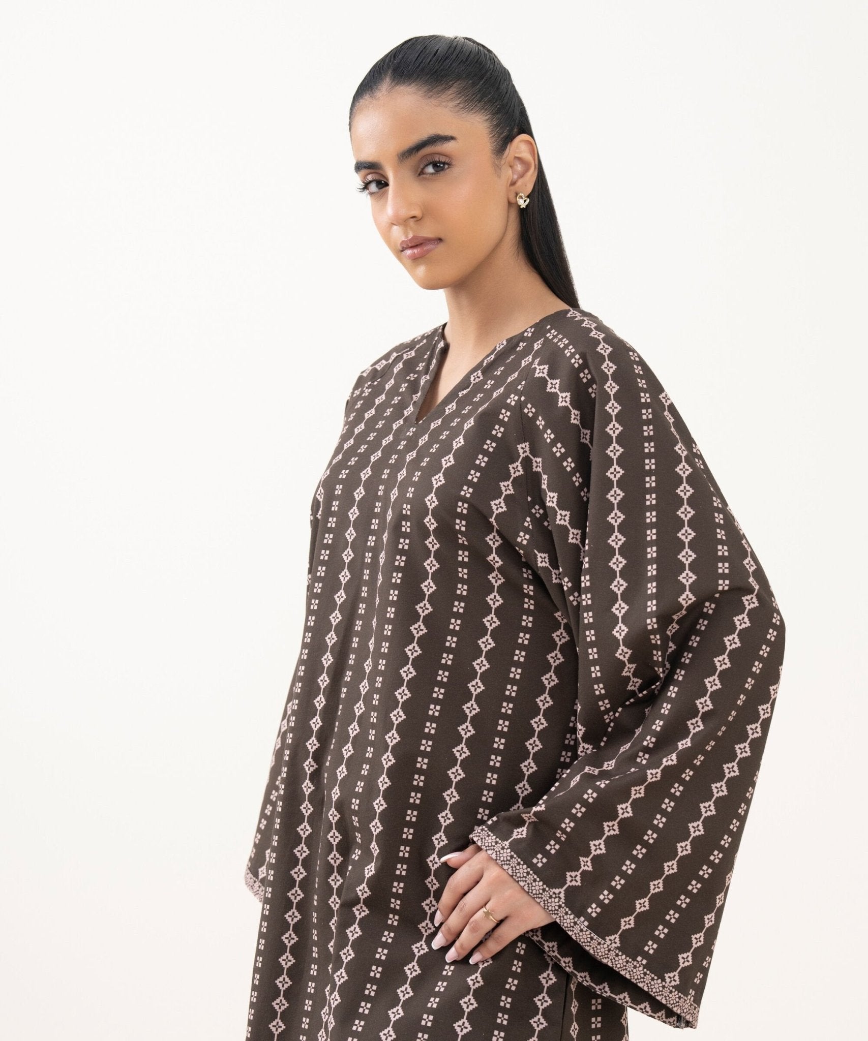 2 PC | Printed Cotton | Unstitched - Bellissimo Outfit