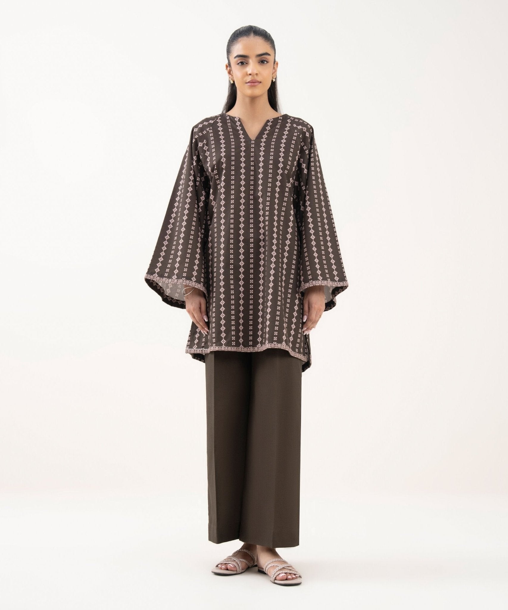 2 PC | Printed Cotton | Unstitched - Bellissimo Outfit