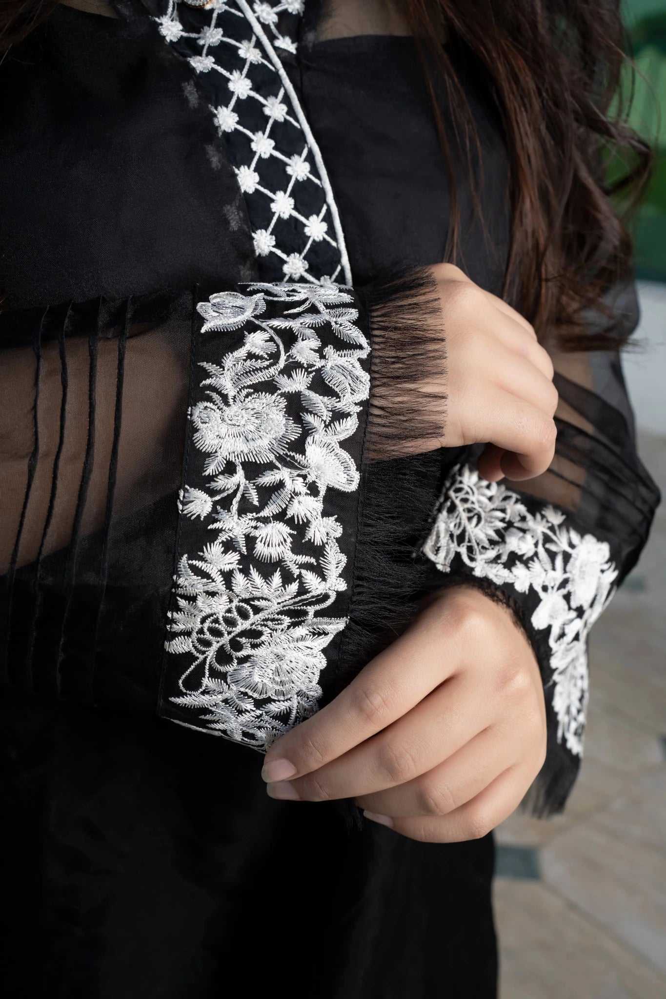 2 PC | Pure Organza Embroidered - Bellissimo Outfit