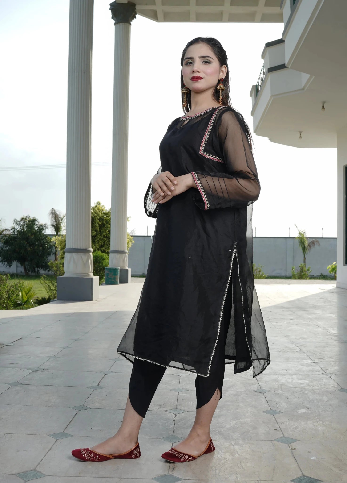 2 PC | Pure Organza Embroidered - Bellissimo Outfit