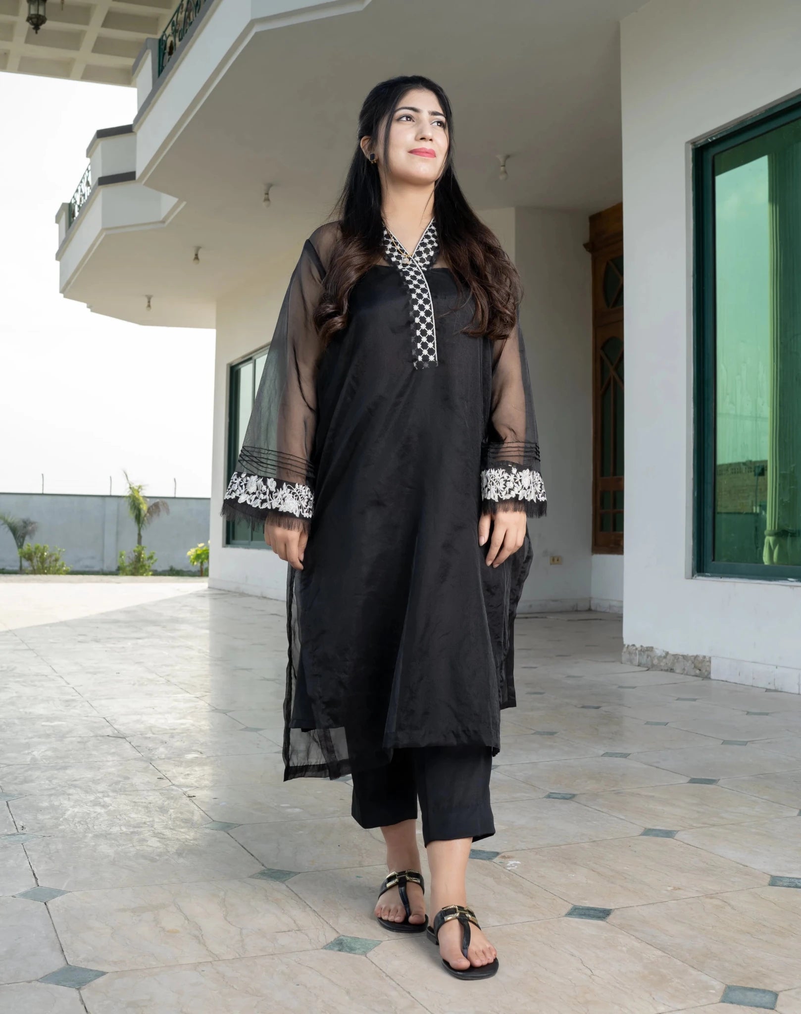 2 PC | Pure Organza Embroidered - Bellissimo Outfit