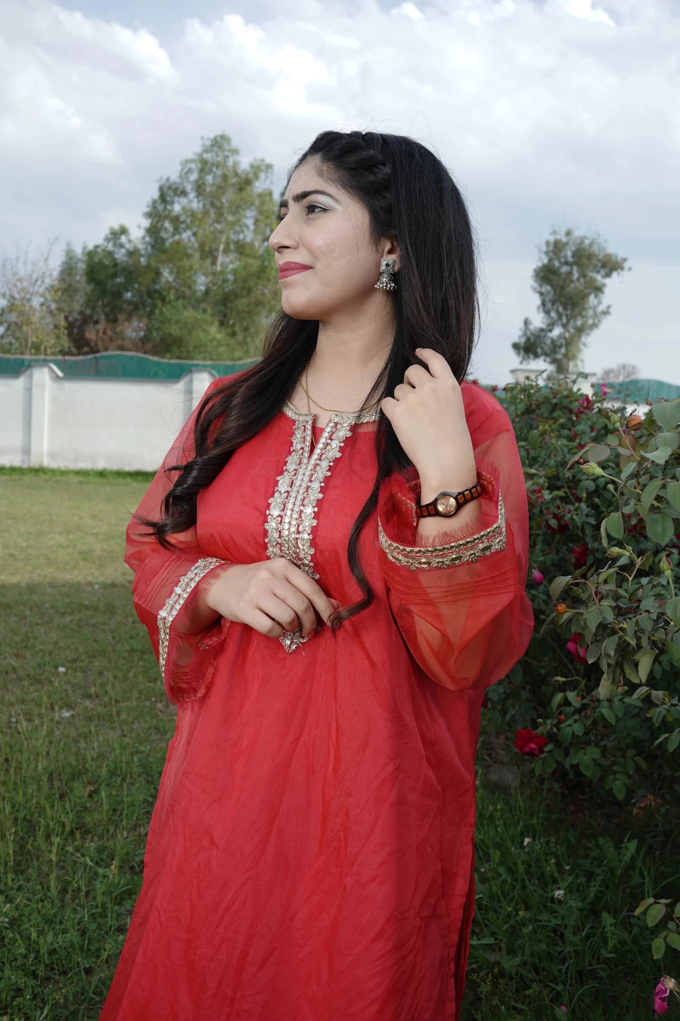 2 PC | Pure Organza Embroidered Suit - Bellissimo Outfit