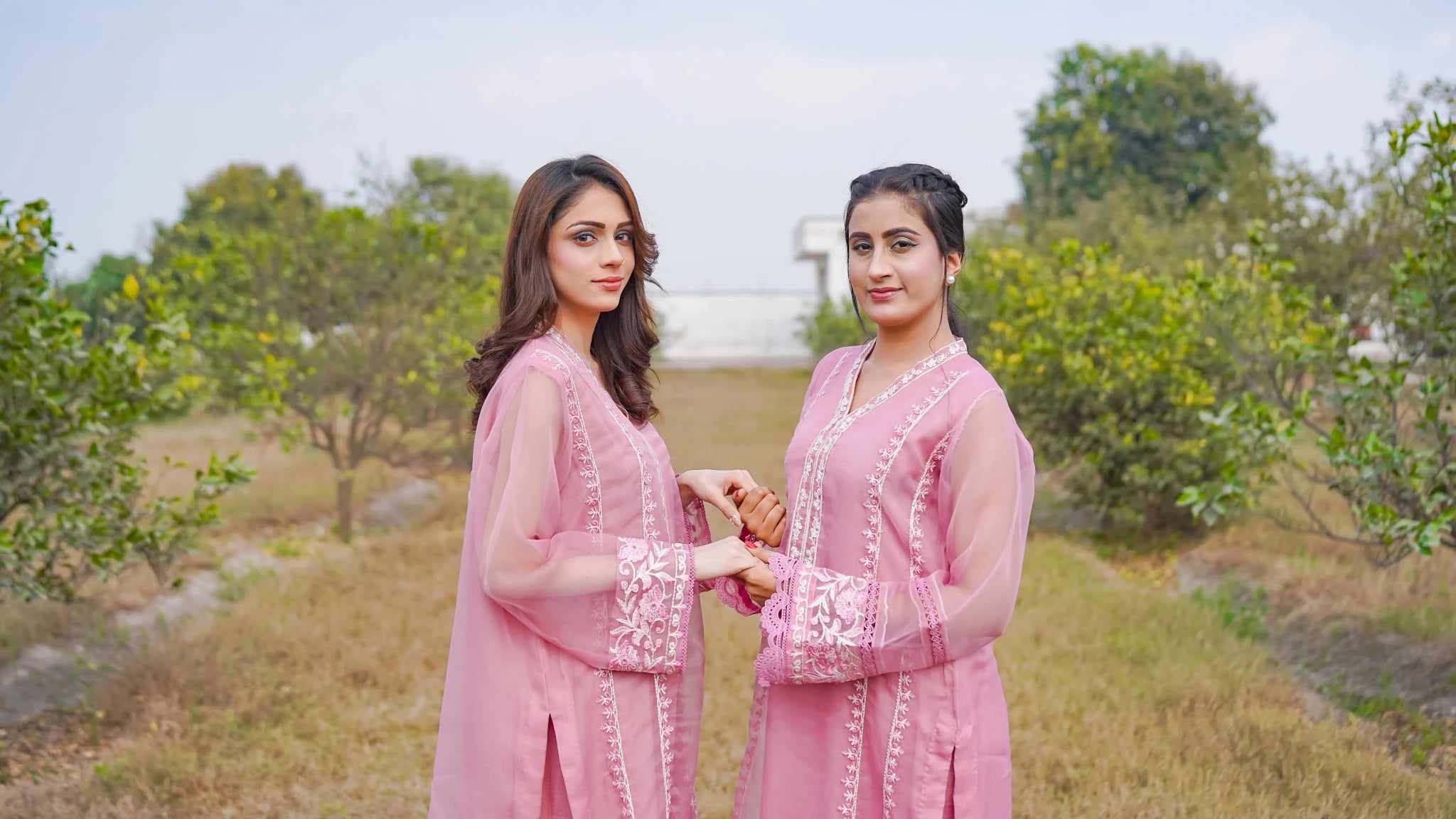 2 PC | Pure Organza Embroidered Suit - Bellissimo Outfit