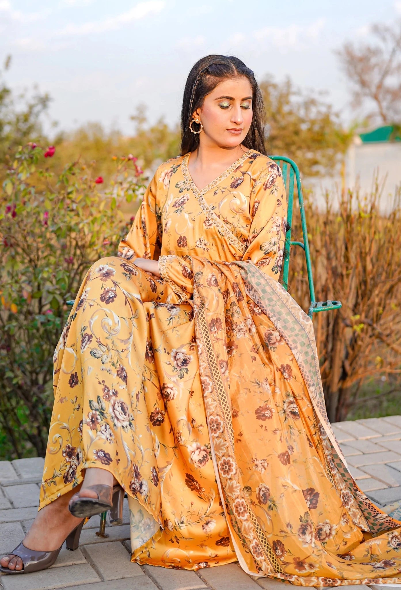 2- Piece Printed Suit (G11227) - Bellissimo Outfit