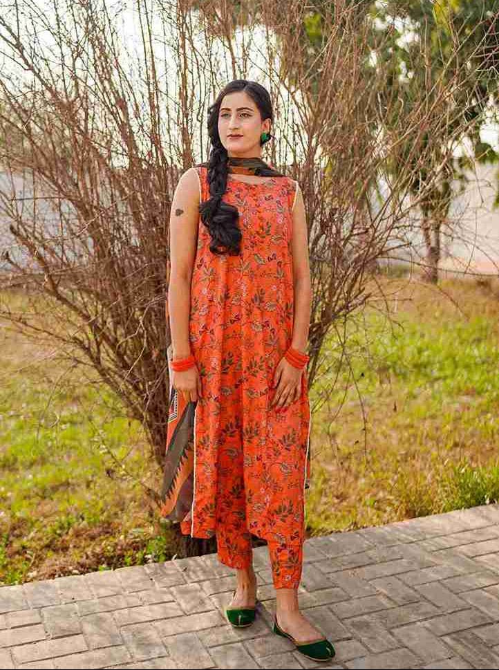 3 PC | Printed Lawn Suit - Bellissimo Outfit