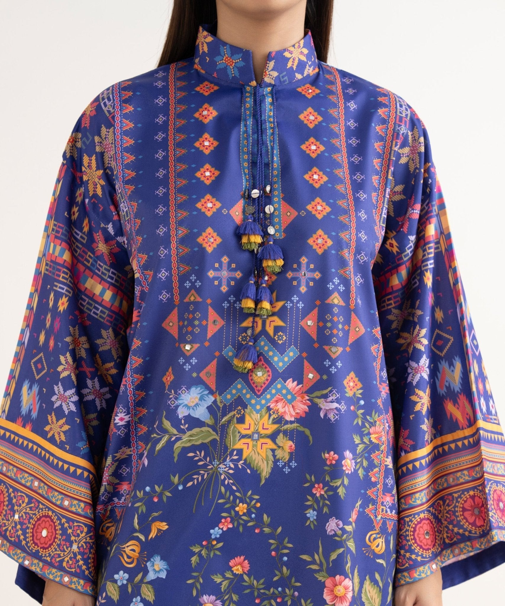 3 PC | Printed Lawn | Unstitched - Bellissimo Outfit