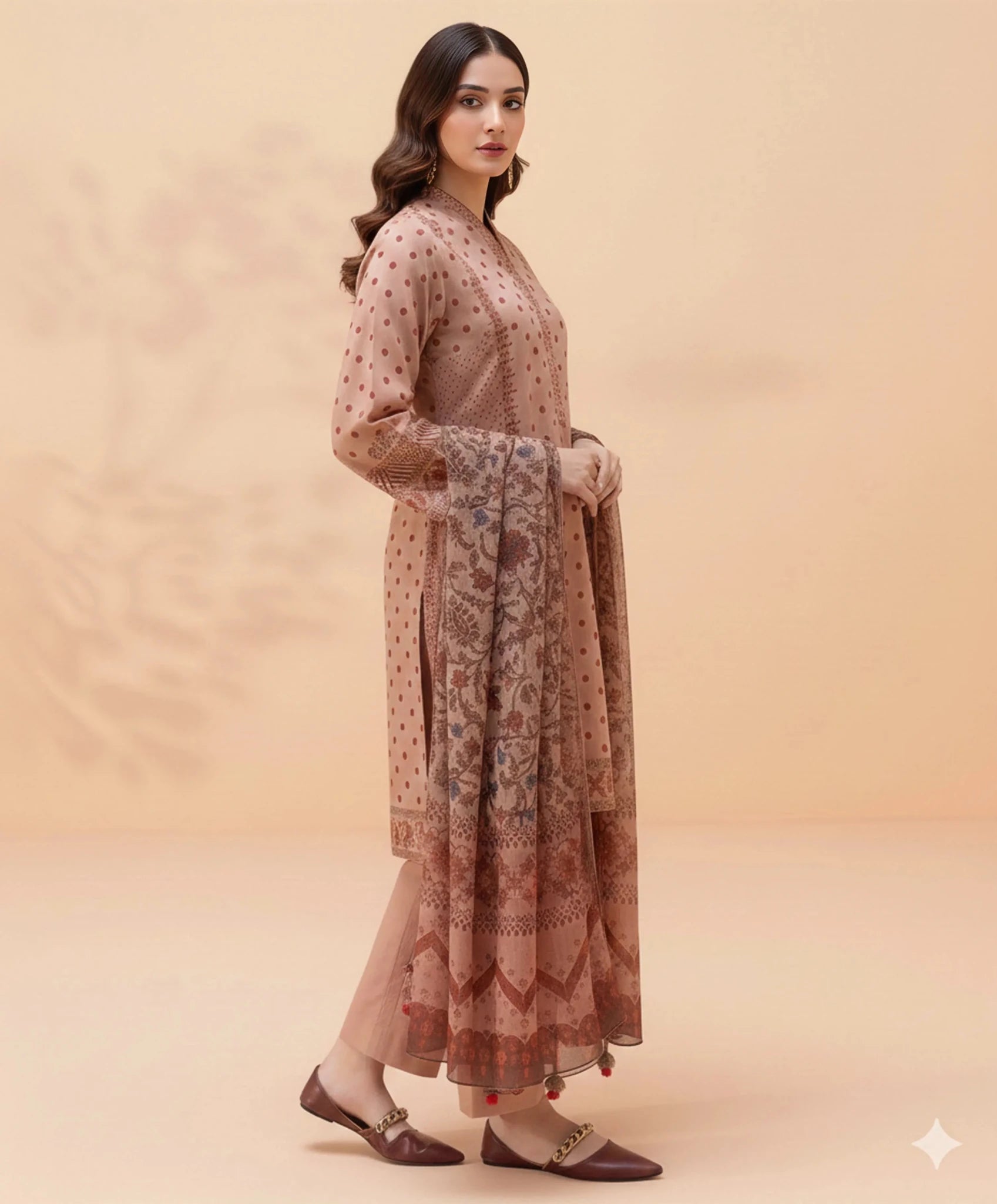3 PC | Printed Lawn | Unstitched - Bellissimo Outfit