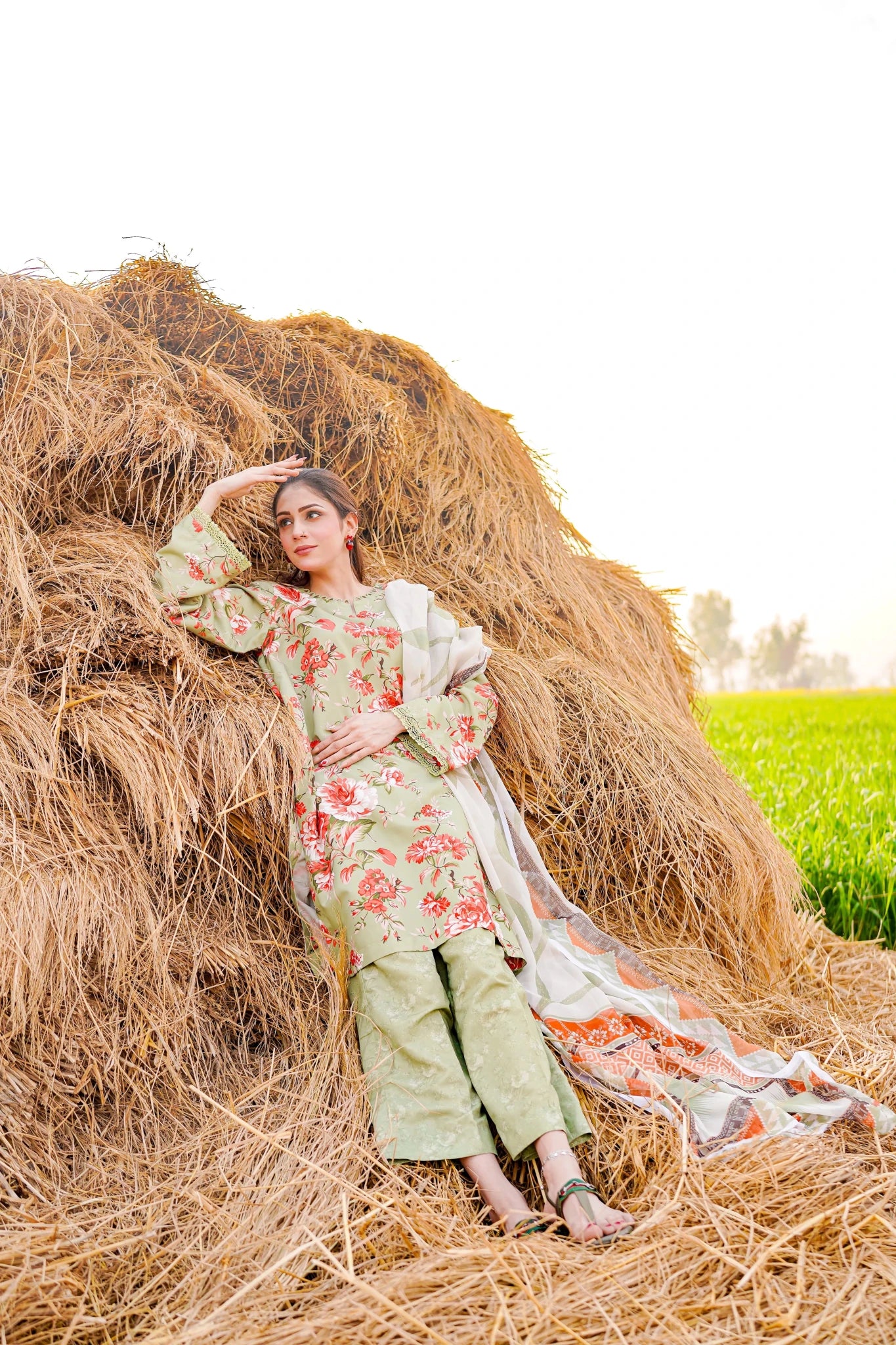 3- Piece Printed Suit (G11223) - Bellissimo Outfit