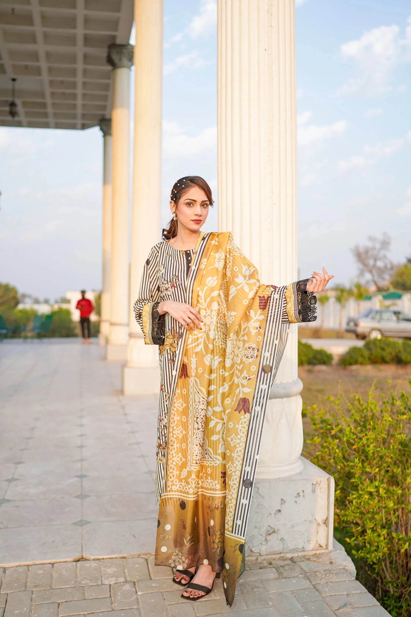 3- Piece Printed Suit (R11226) - Bellissimo Outfit