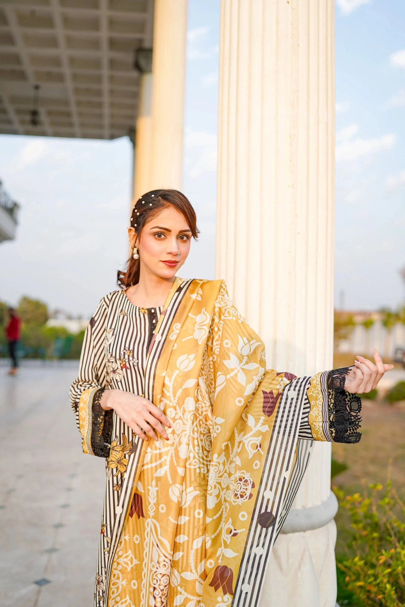 3- Piece Printed Suit (R11226) - Bellissimo Outfit