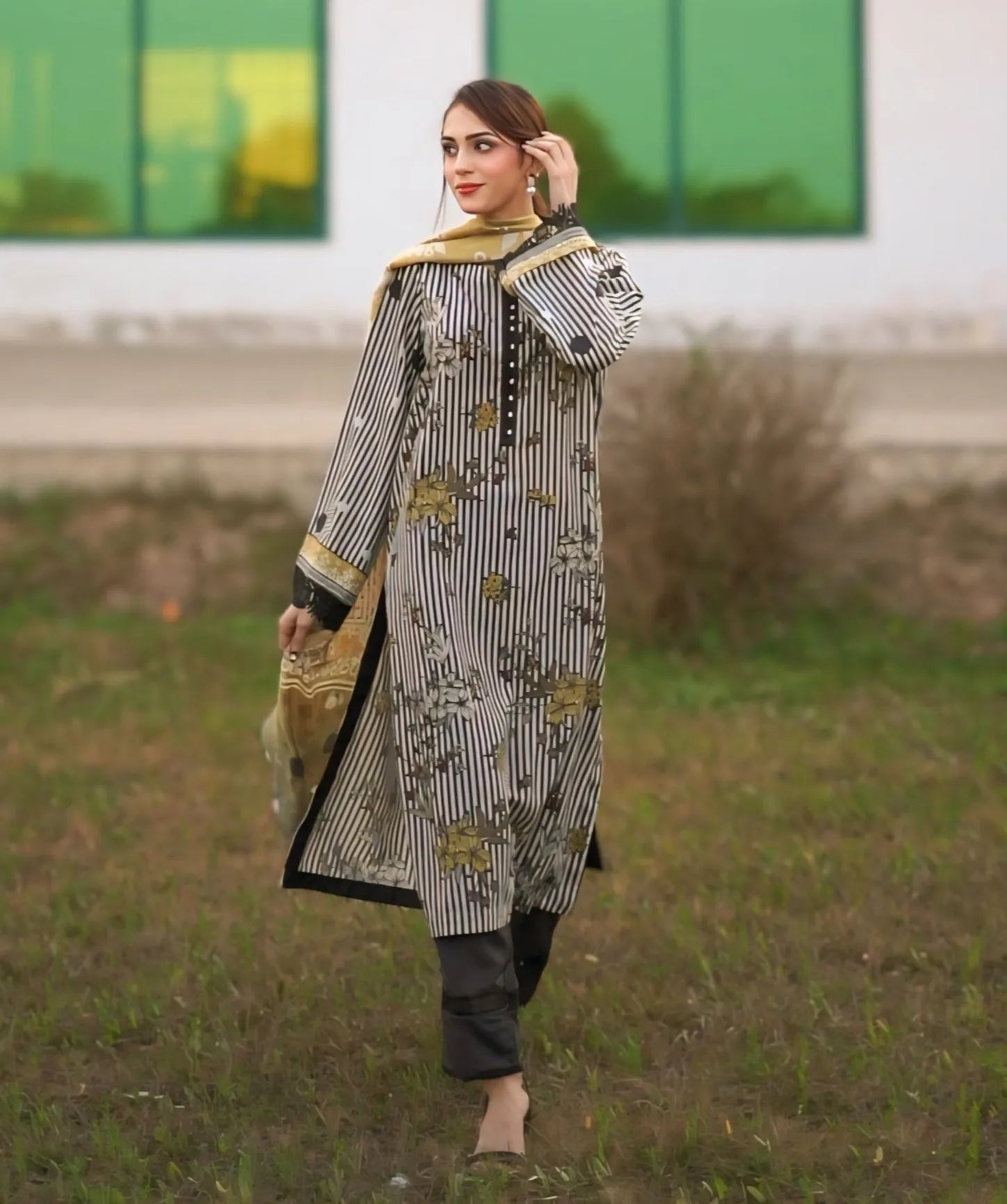 3- Piece Printed Suit (R11226) - Bellissimo Outfit
