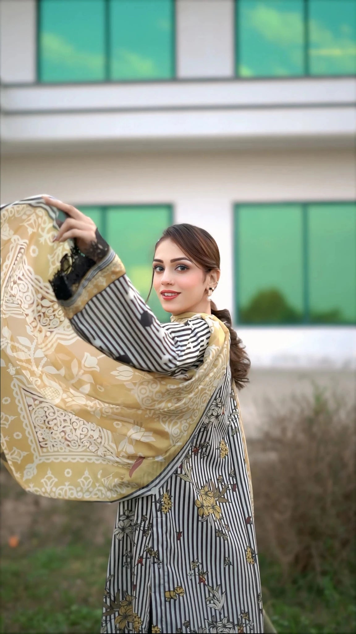 3- Piece Printed Suit (R11226) - Bellissimo Outfit